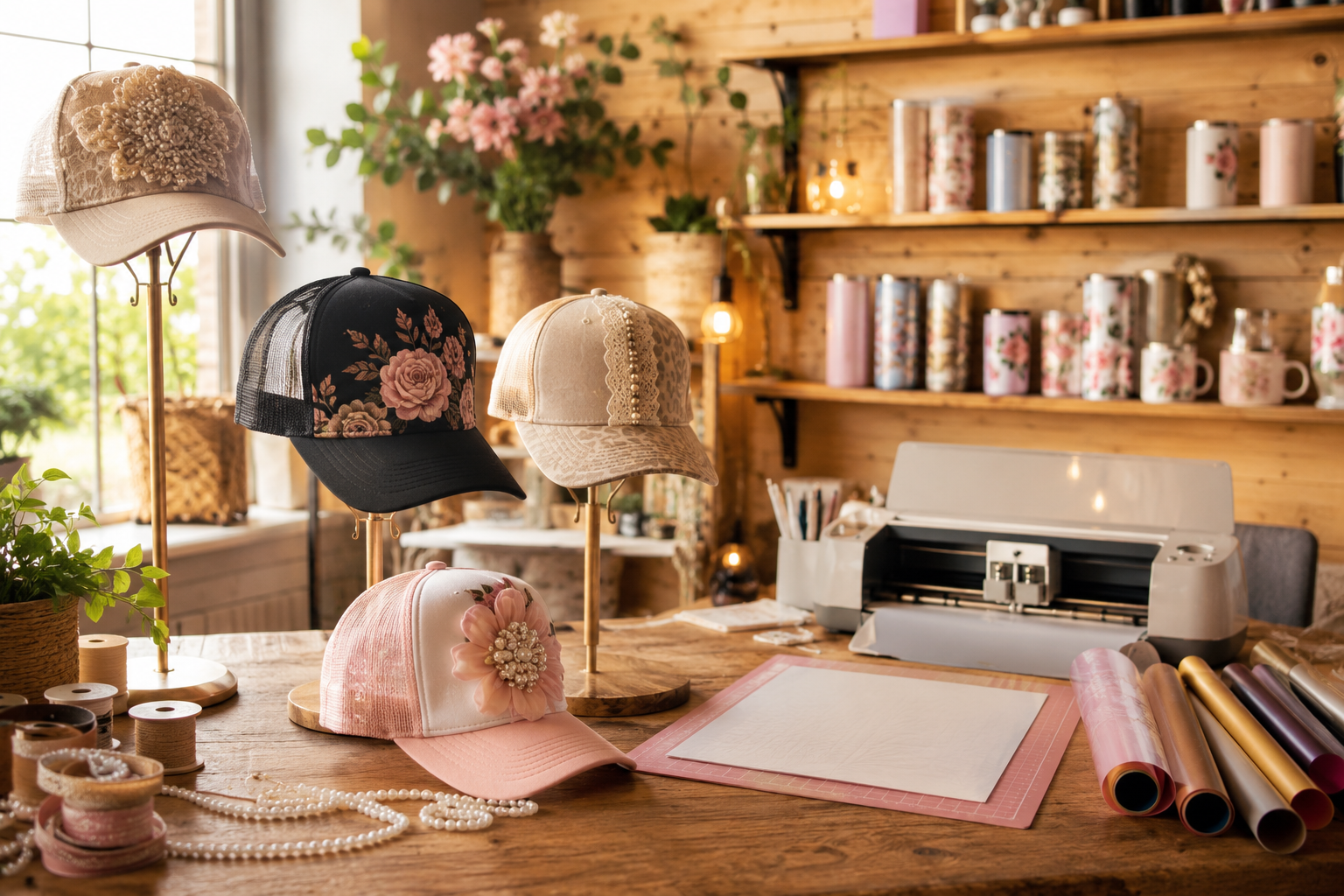 The Crafted in Ink handmade craft studio workspace